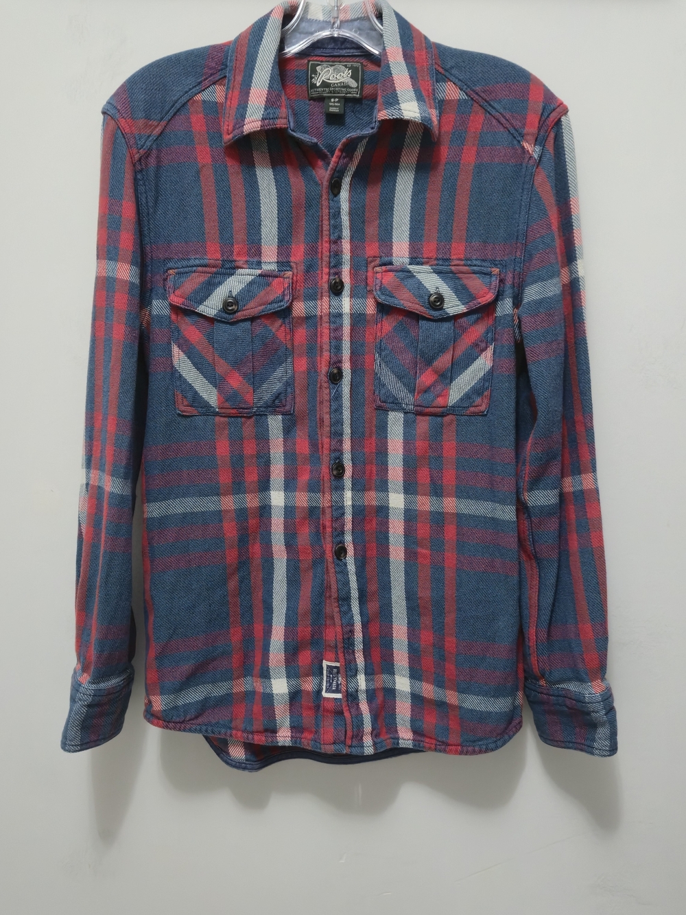 Roots Men's Plaid Cotton Shirt Small